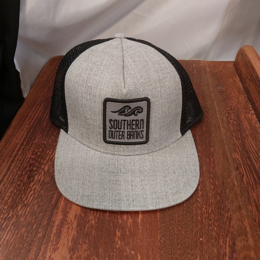 Legacy 92 Southern Outer Banks SOB Snapback Trucker Hat Gray Black Mesh Mens